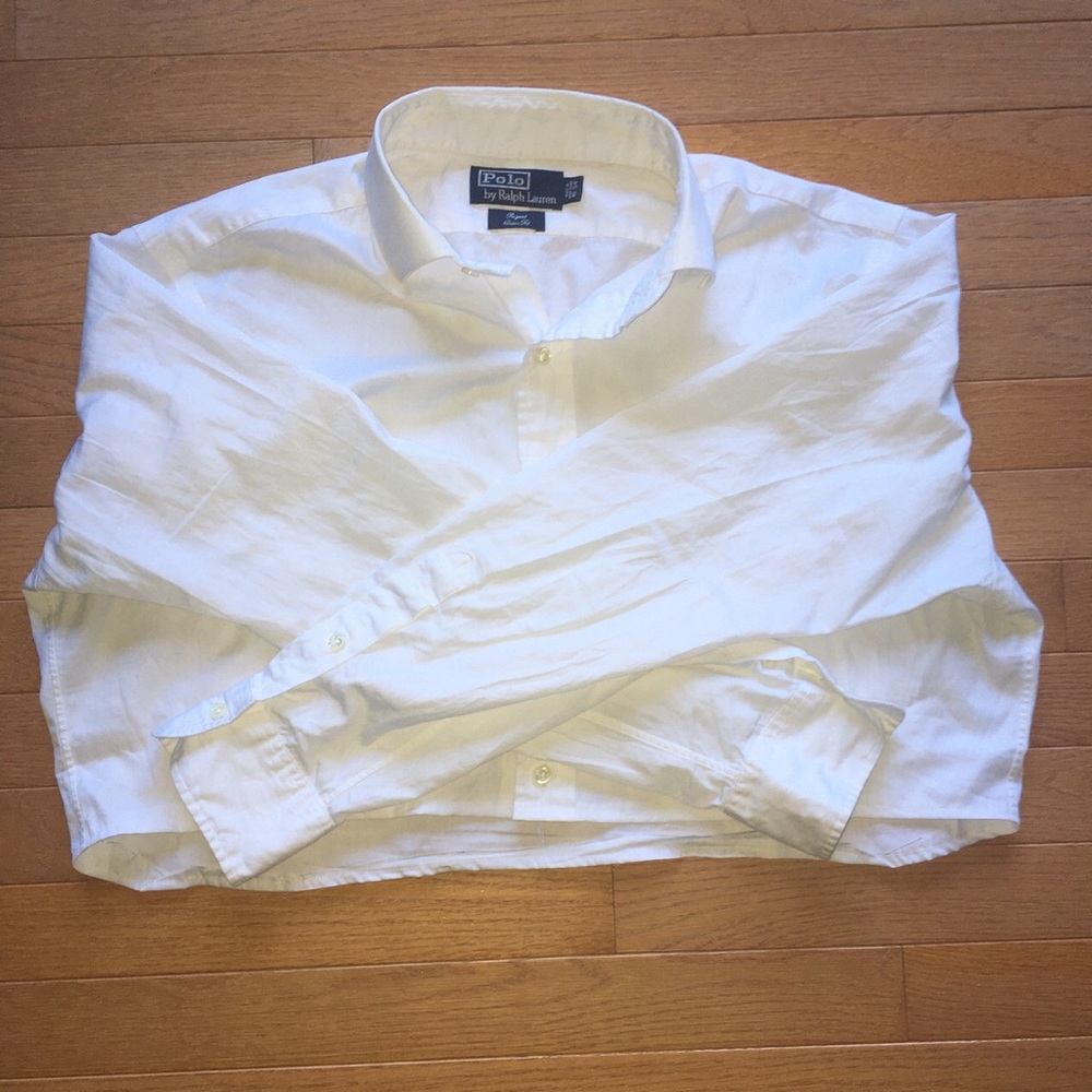 Cropped Ralph Lauren white button up